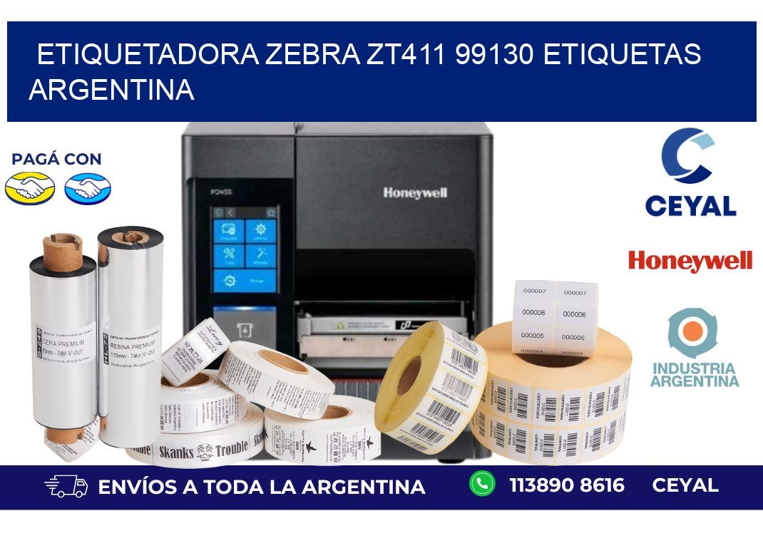 etiquetadora zebra zt411 99130 etiquetas argentina