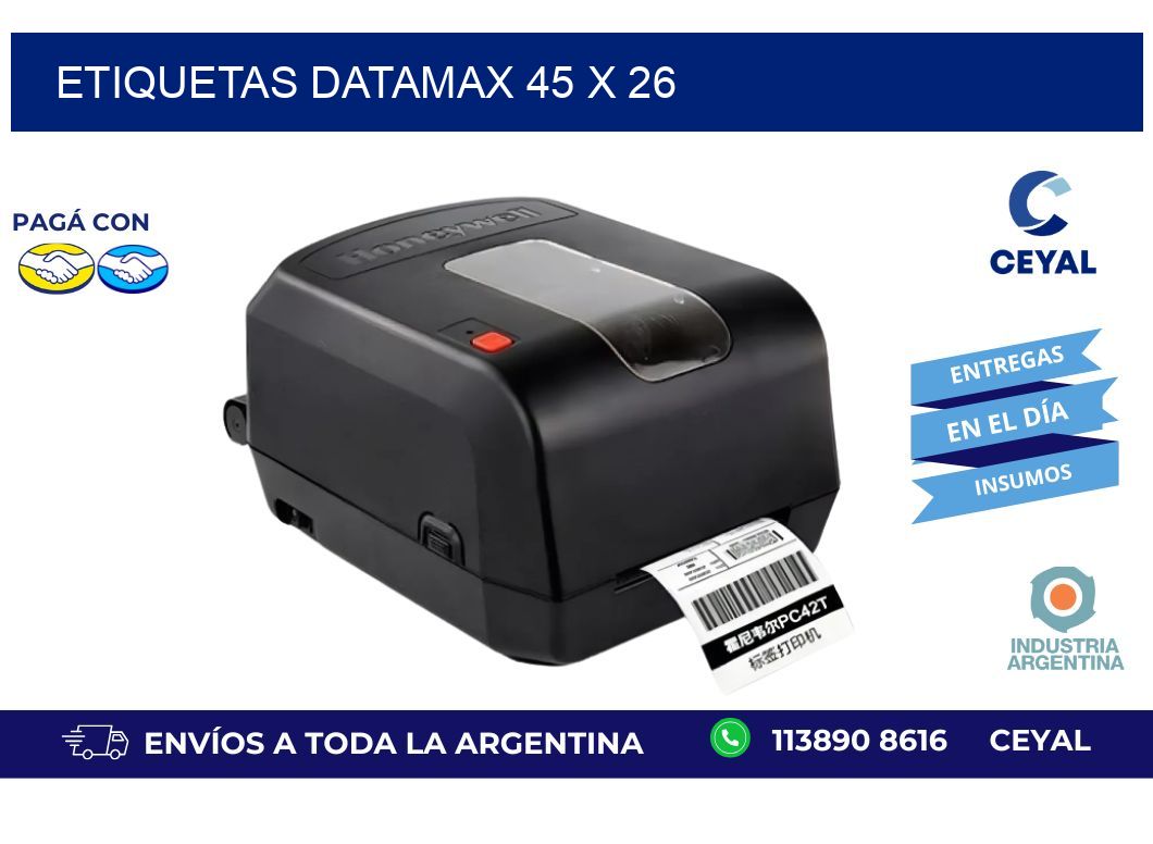 etiquetas datamax 45 x 26