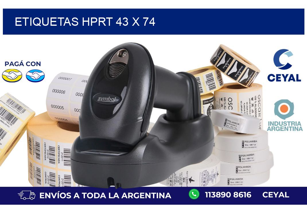 etiquetas hprt 43 x 74
