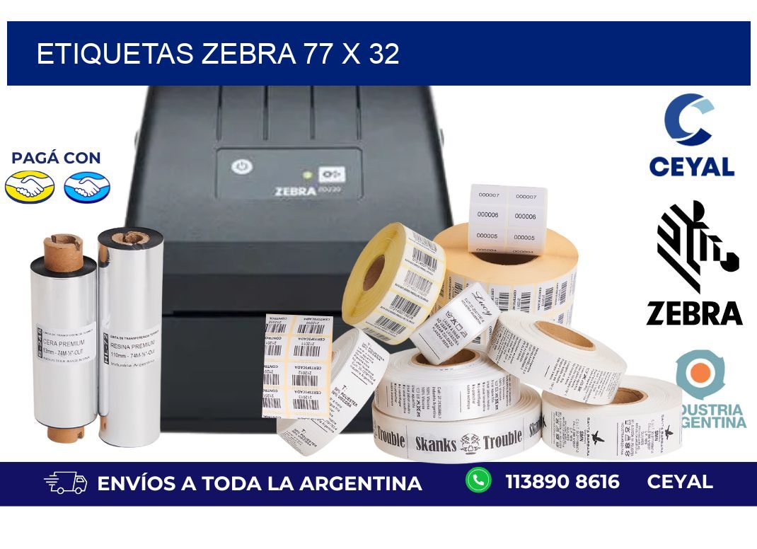 etiquetas zebra 77 x 32