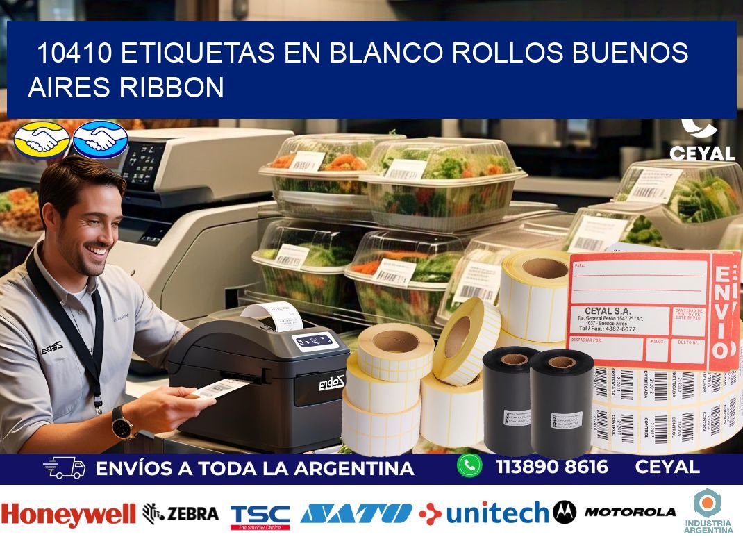 10410 ETIQUETAS EN BLANCO ROLLOS BUENOS AIRES RIBBON