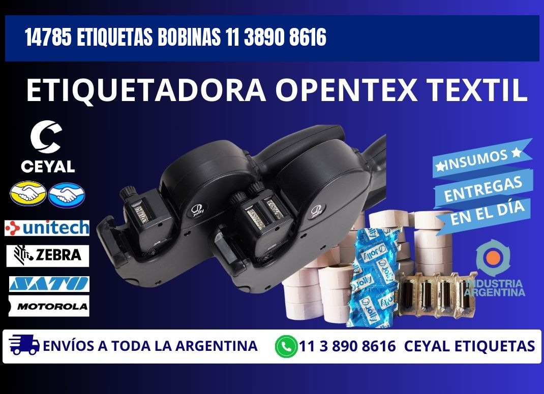 14785 ETIQUETAS BOBINAS 11 3890 8616