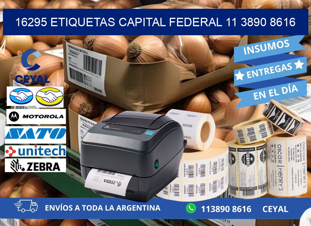 16295 ETIQUETAS CAPITAL FEDERAL 11 3890 8616