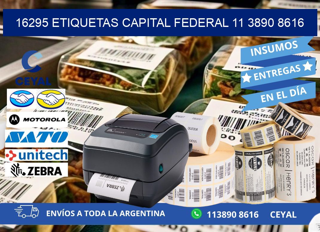 16295 ETIQUETAS CAPITAL FEDERAL 11 3890 8616