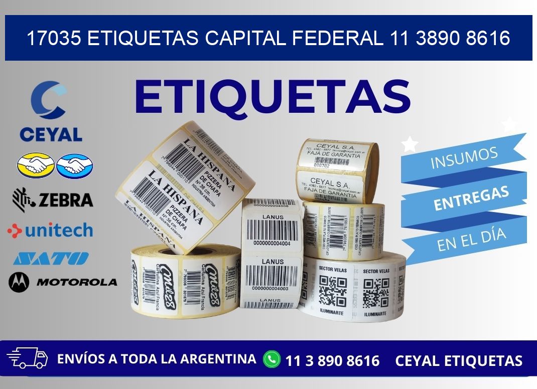 17035 ETIQUETAS CAPITAL FEDERAL 11 3890 8616