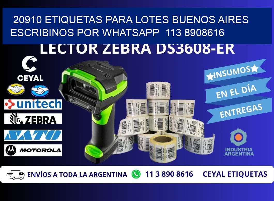 20910 ETIQUETAS PARA LOTES BUENOS AIRES ESCRIBINOS POR WHATSAPP  113 8908616