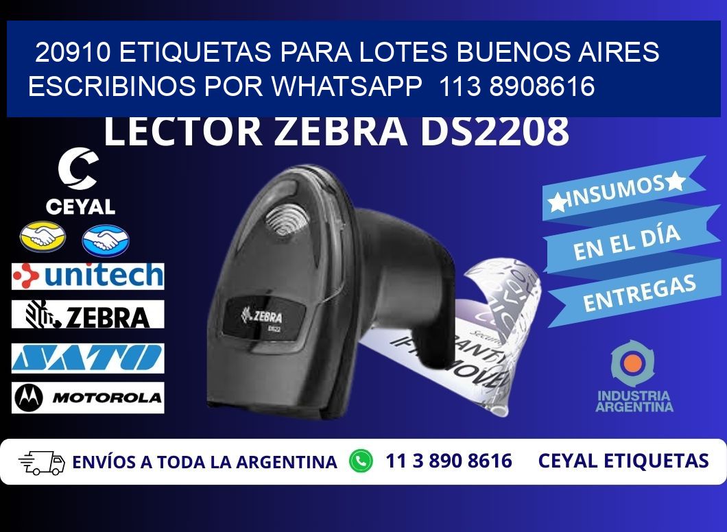 20910 ETIQUETAS PARA LOTES BUENOS AIRES ESCRIBINOS POR WHATSAPP  113 8908616