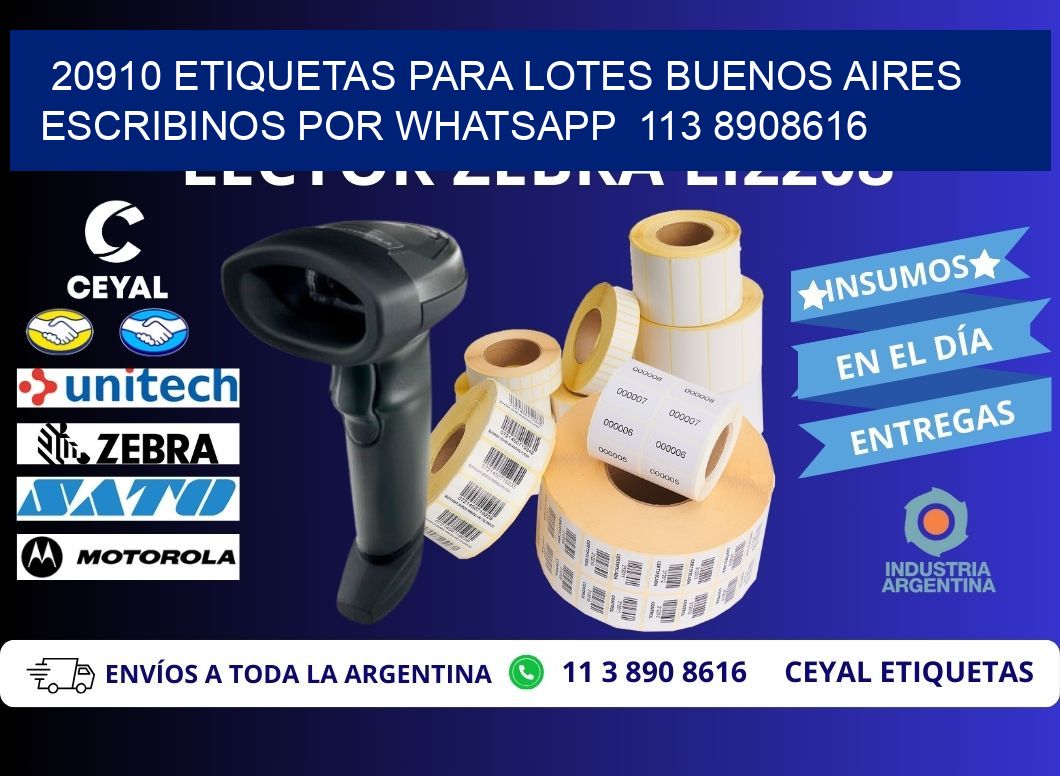 20910 ETIQUETAS PARA LOTES BUENOS AIRES ESCRIBINOS POR WHATSAPP  113 8908616