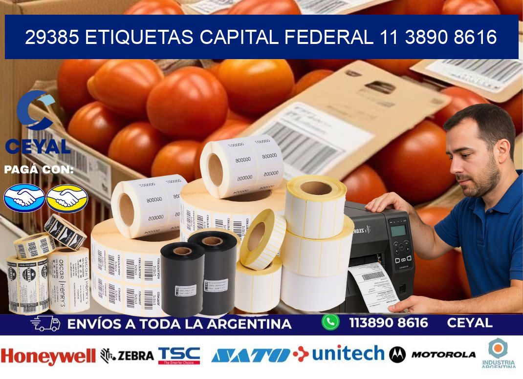 29385 ETIQUETAS CAPITAL FEDERAL 11 3890 8616