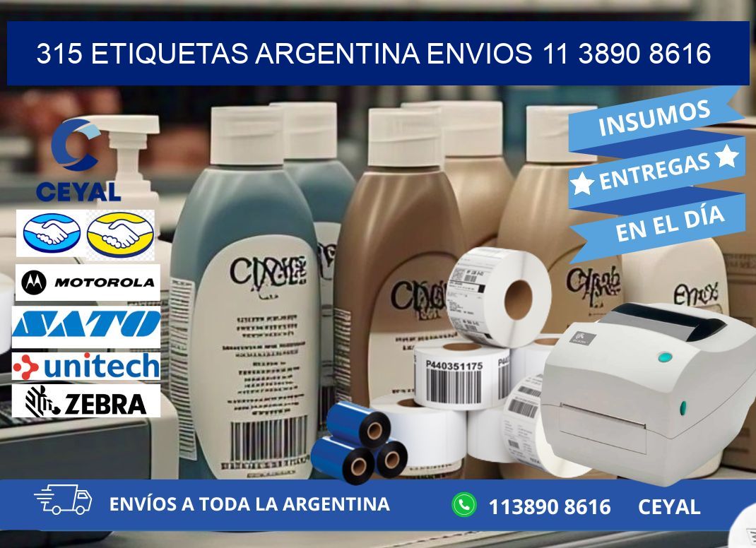 315 ETIQUETAS ARGENTINA ENVIOS 11 3890 8616