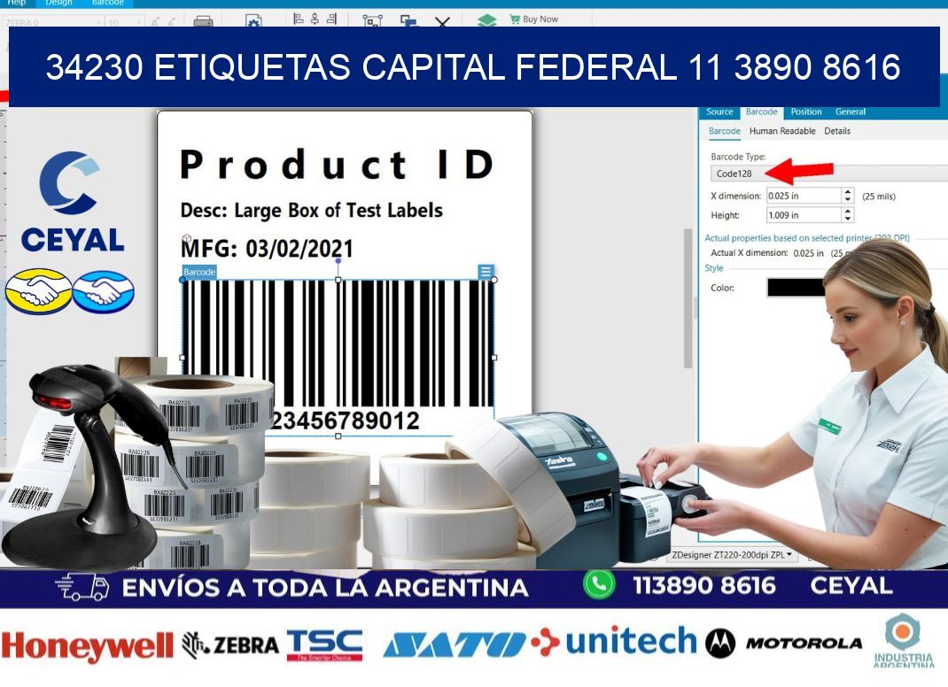 34230 ETIQUETAS CAPITAL FEDERAL 11 3890 8616