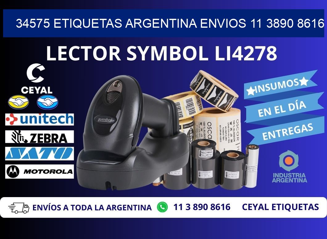 34575 ETIQUETAS ARGENTINA ENVIOS 11 3890 8616