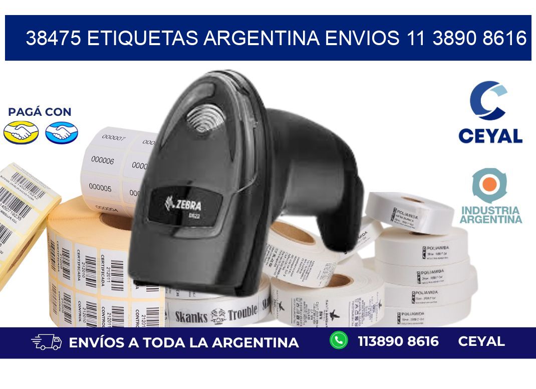 38475 ETIQUETAS ARGENTINA ENVIOS 11 3890 8616