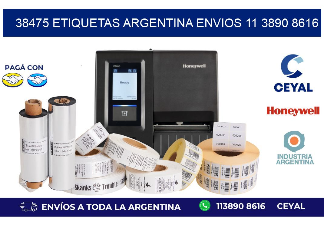 38475 ETIQUETAS ARGENTINA ENVIOS 11 3890 8616