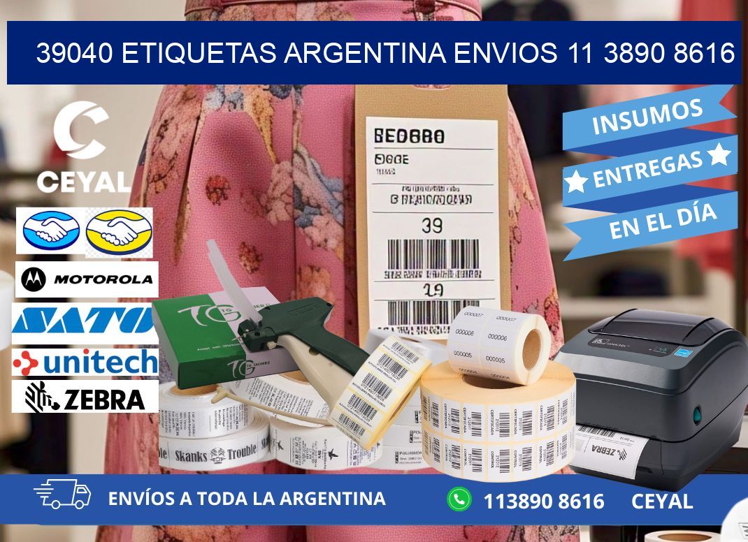 39040 ETIQUETAS ARGENTINA ENVIOS 11 3890 8616