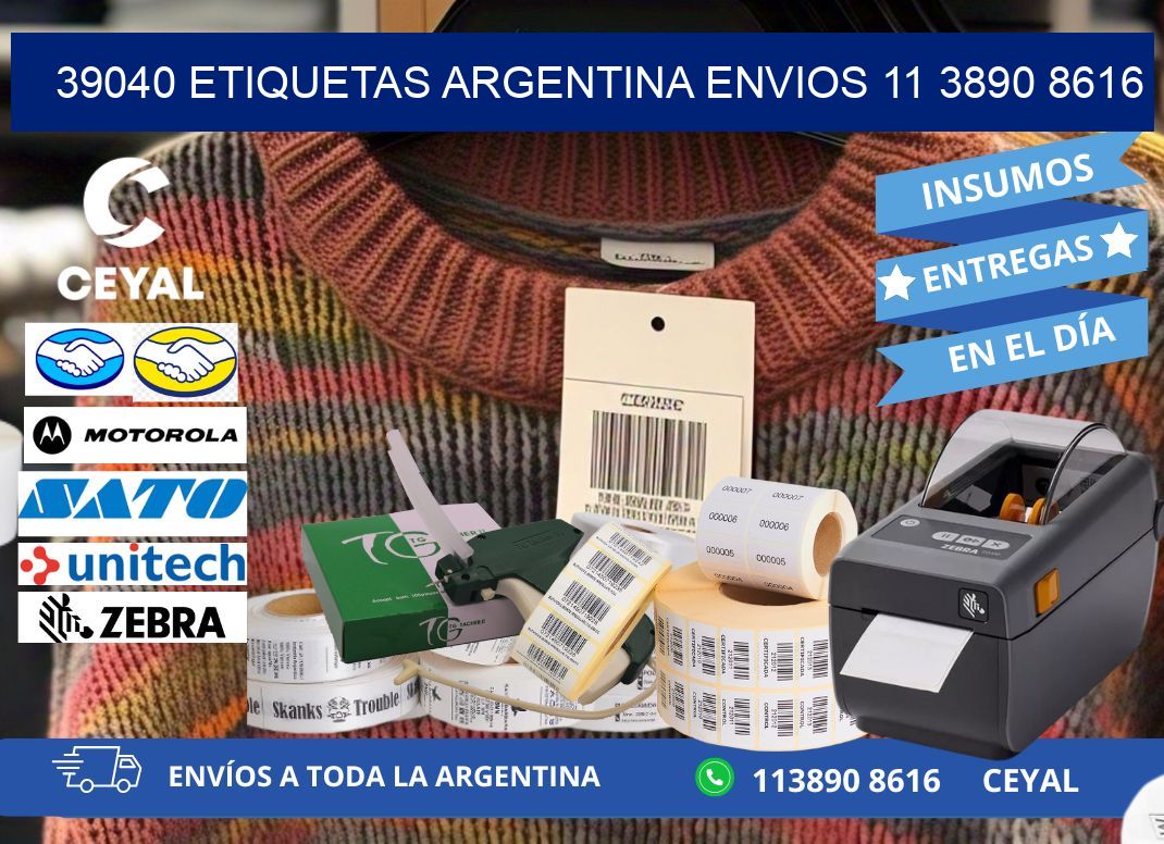 39040 ETIQUETAS ARGENTINA ENVIOS 11 3890 8616