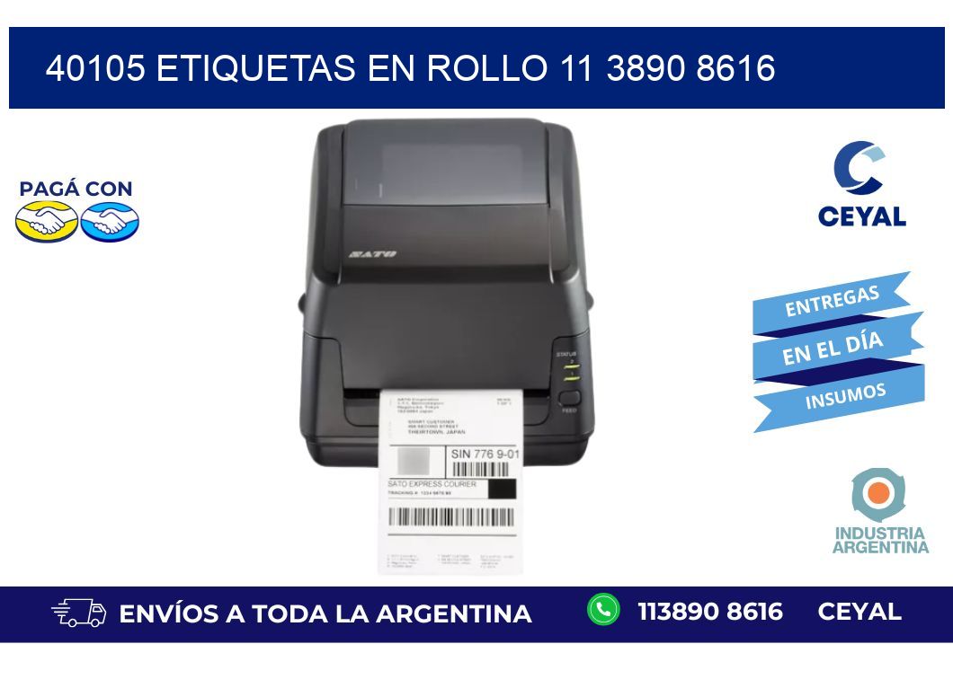 40105 ETIQUETAS EN ROLLO 11 3890 8616
