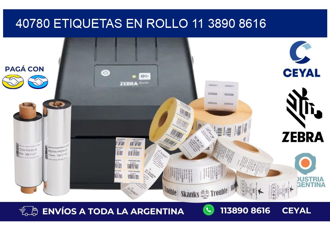 40780 ETIQUETAS EN ROLLO 11 3890 8616