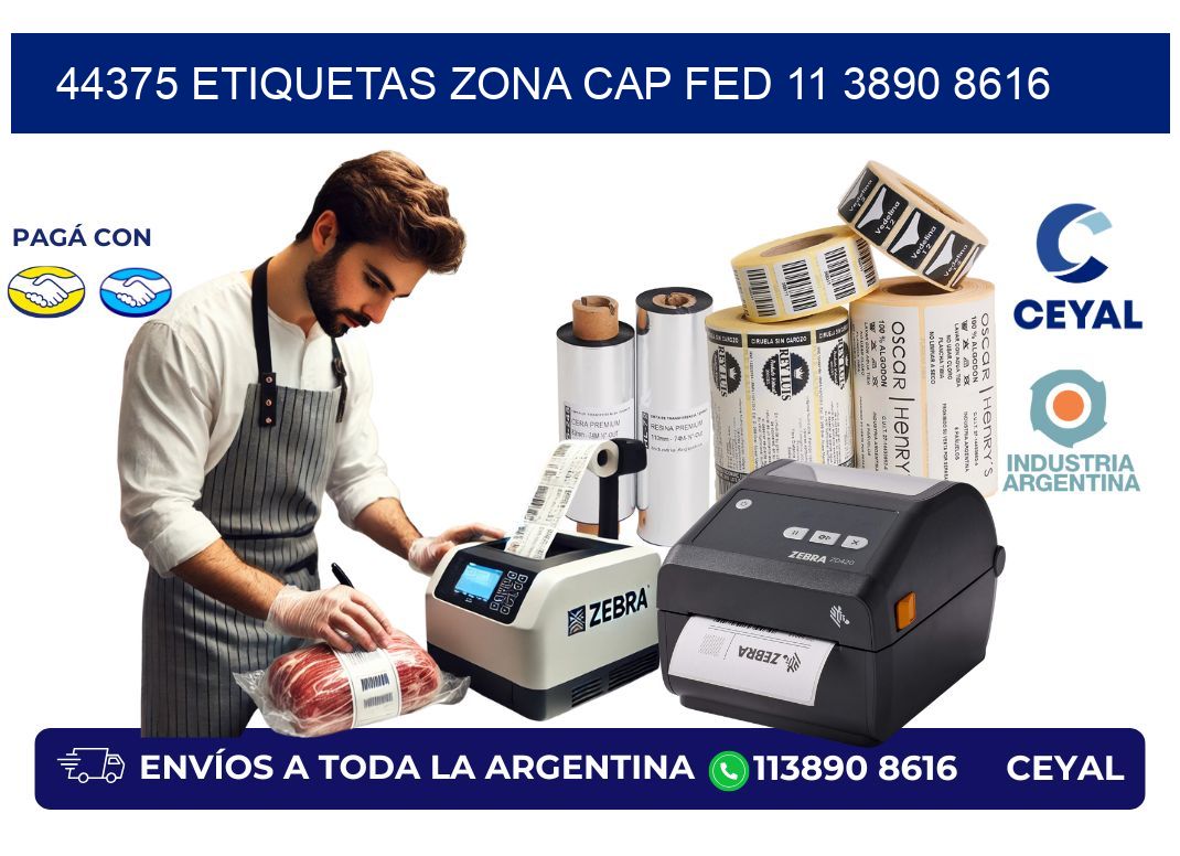 44375 ETIQUETAS ZONA CAP FED 11 3890 8616
