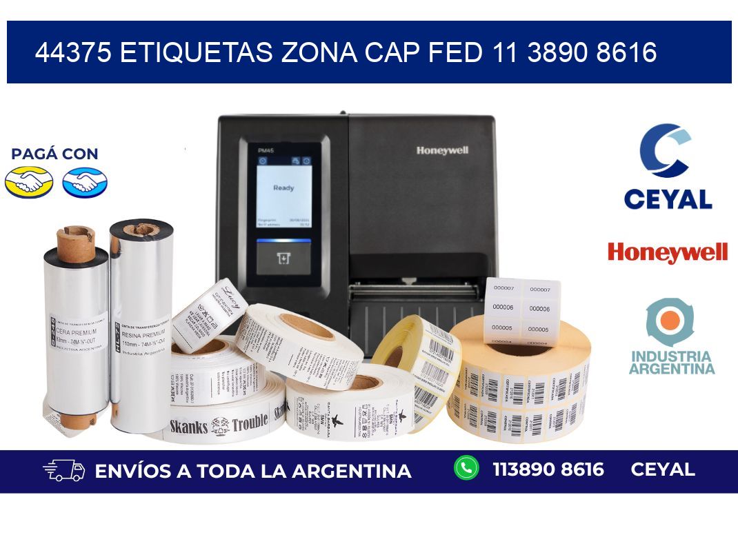 44375 ETIQUETAS ZONA CAP FED 11 3890 8616