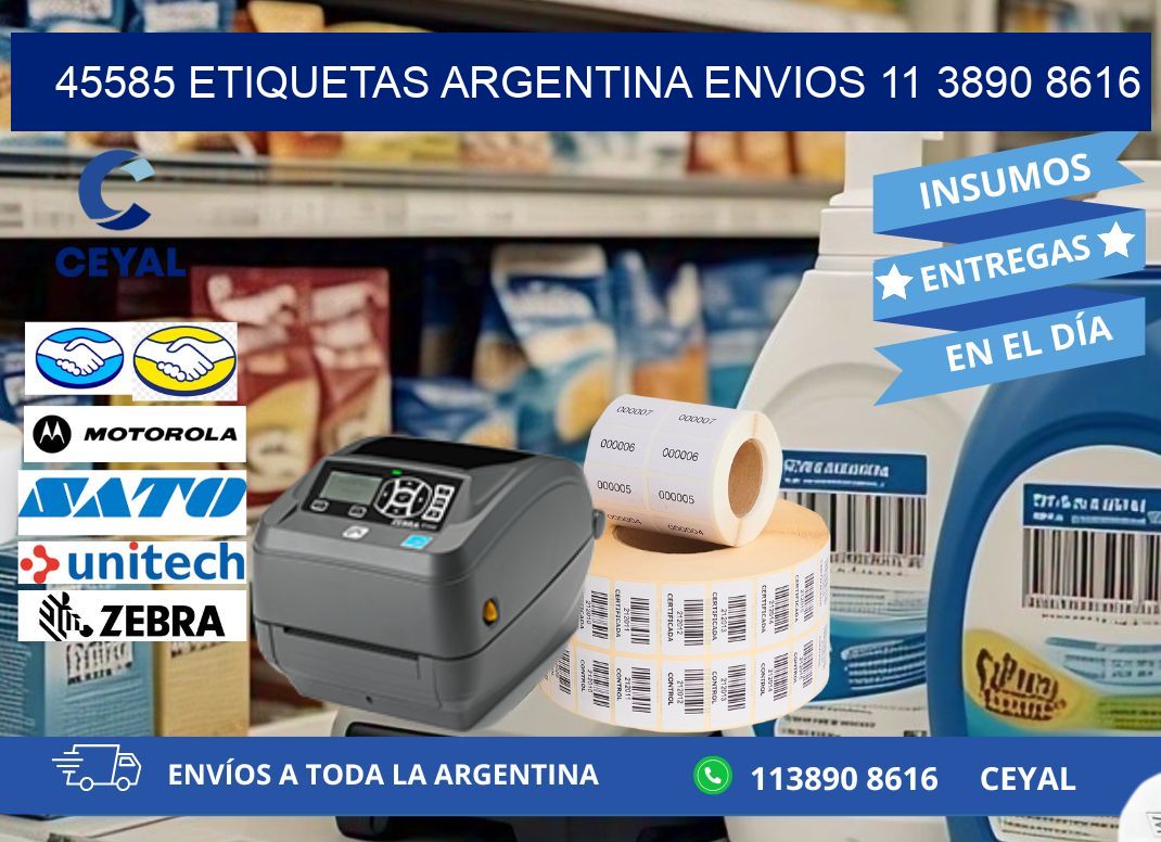 45585 ETIQUETAS ARGENTINA ENVIOS 11 3890 8616