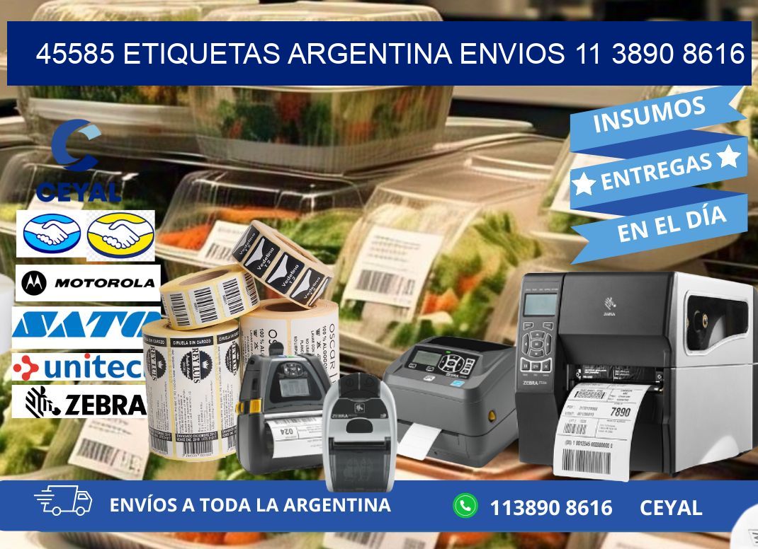 45585 ETIQUETAS ARGENTINA ENVIOS 11 3890 8616