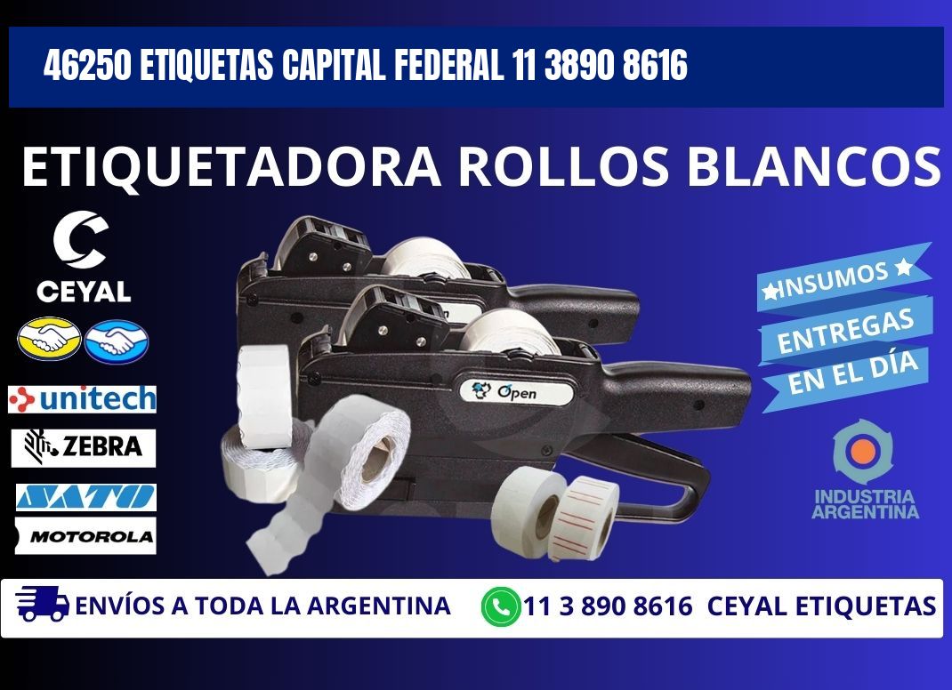 46250 ETIQUETAS CAPITAL FEDERAL 11 3890 8616