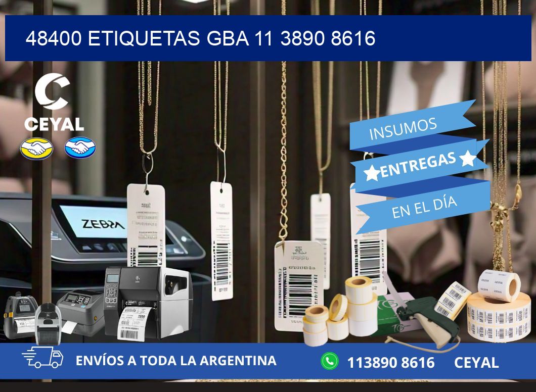 48400 ETIQUETAS GBA 11 3890 8616