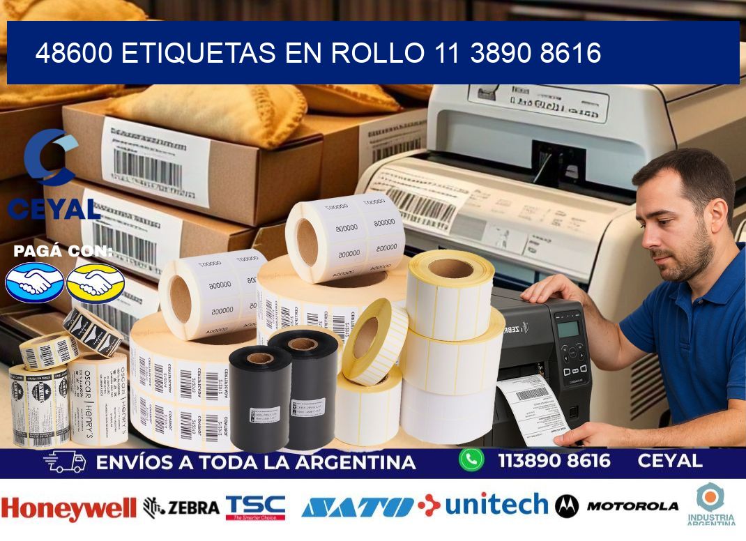48600 ETIQUETAS EN ROLLO 11 3890 8616