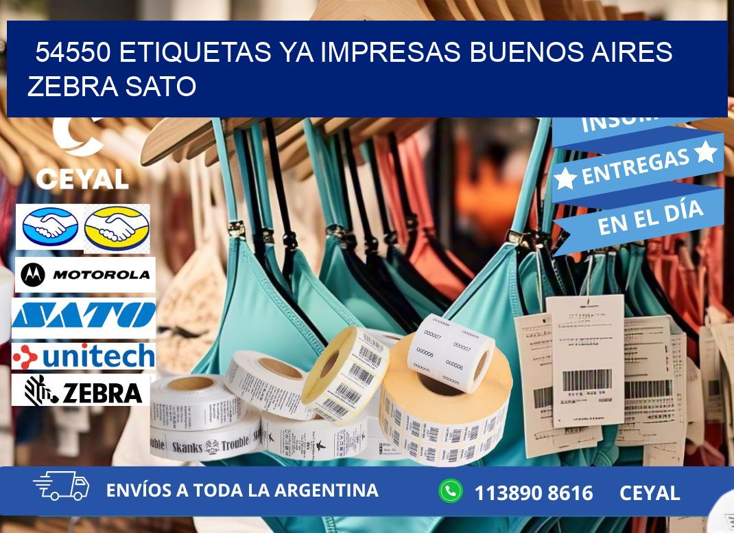 54550 ETIQUETAS YA IMPRESAS BUENOS AIRES ZEBRA SATO