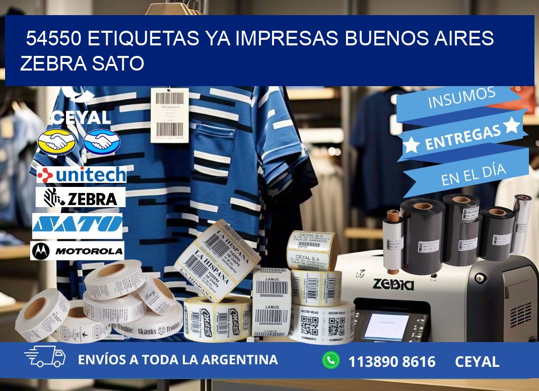 54550 ETIQUETAS YA IMPRESAS BUENOS AIRES ZEBRA SATO