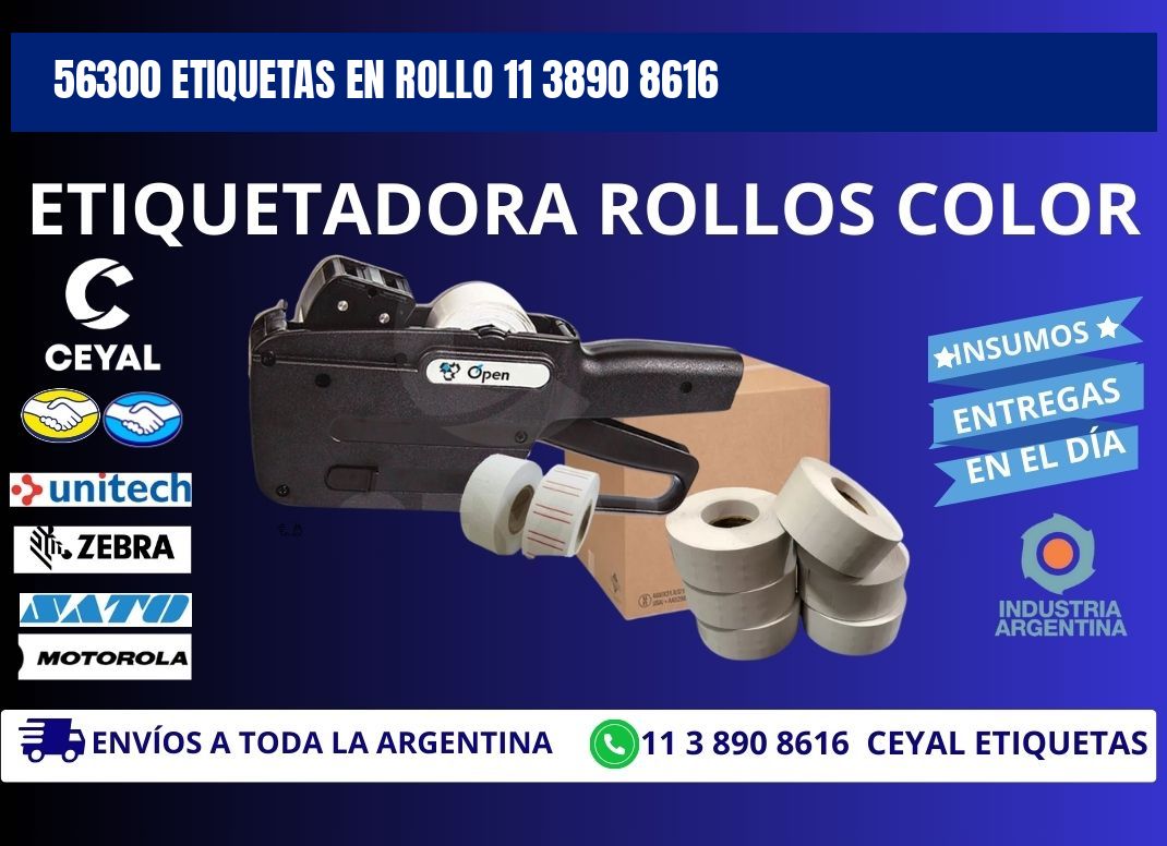 56300 ETIQUETAS EN ROLLO 11 3890 8616