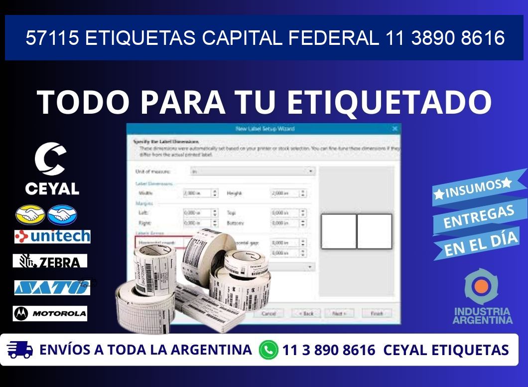 57115 ETIQUETAS CAPITAL FEDERAL 11 3890 8616