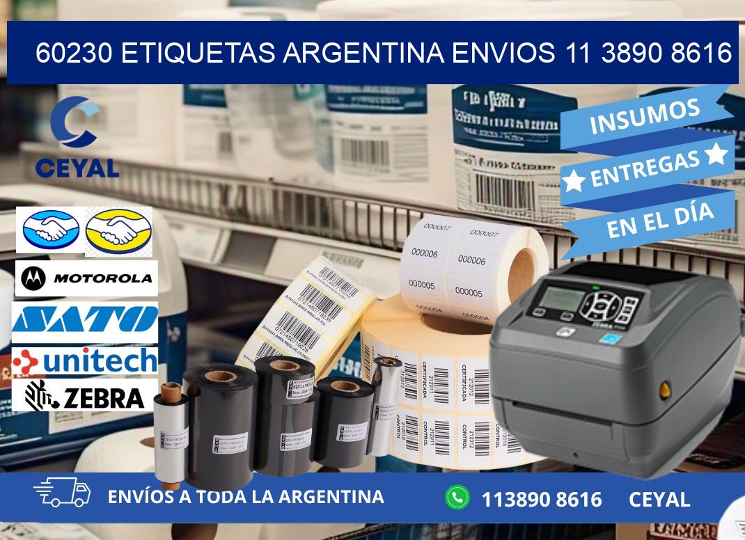 60230 ETIQUETAS ARGENTINA ENVIOS 11 3890 8616
