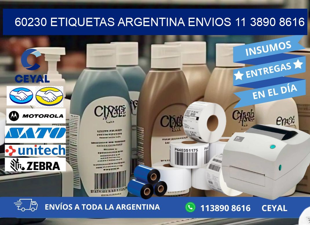 60230 ETIQUETAS ARGENTINA ENVIOS 11 3890 8616