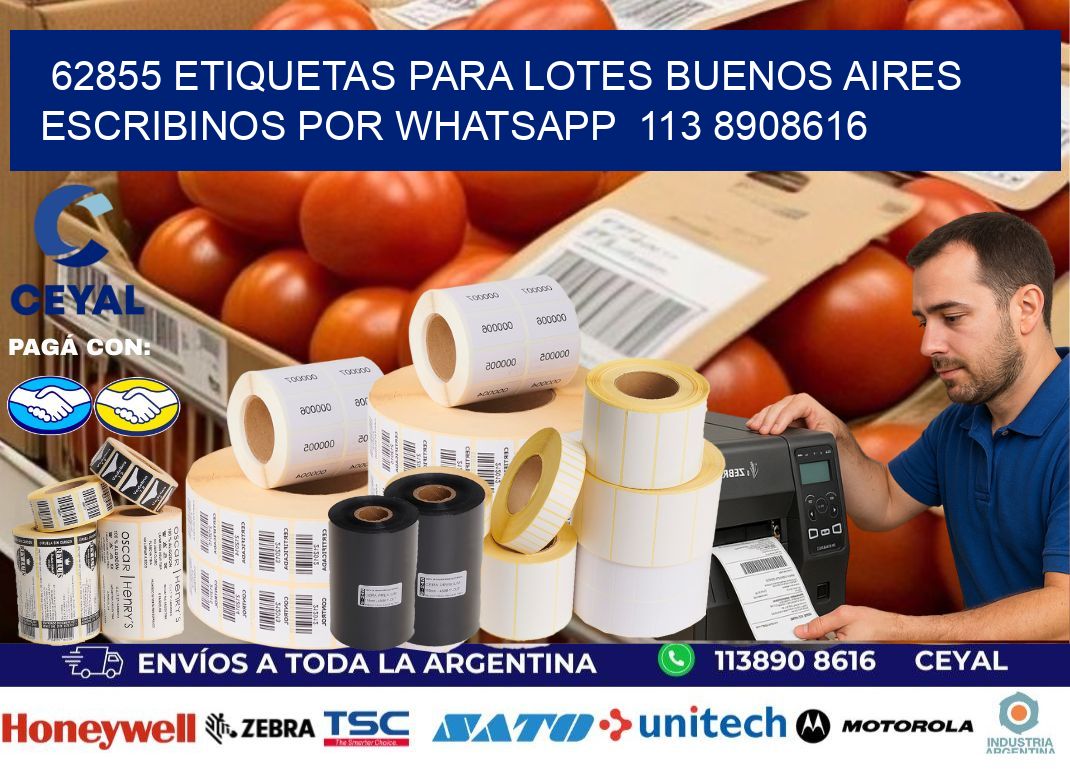 62855 ETIQUETAS PARA LOTES BUENOS AIRES ESCRIBINOS POR WHATSAPP  113 8908616