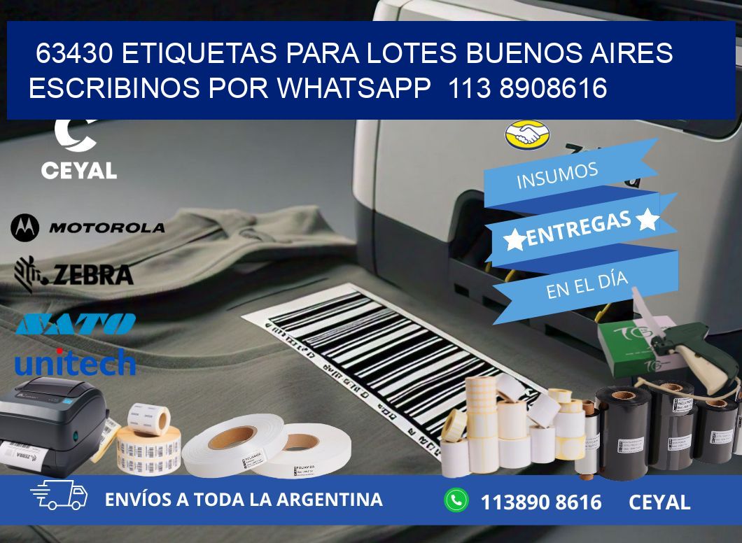 63430 ETIQUETAS PARA LOTES BUENOS AIRES ESCRIBINOS POR WHATSAPP  113 8908616