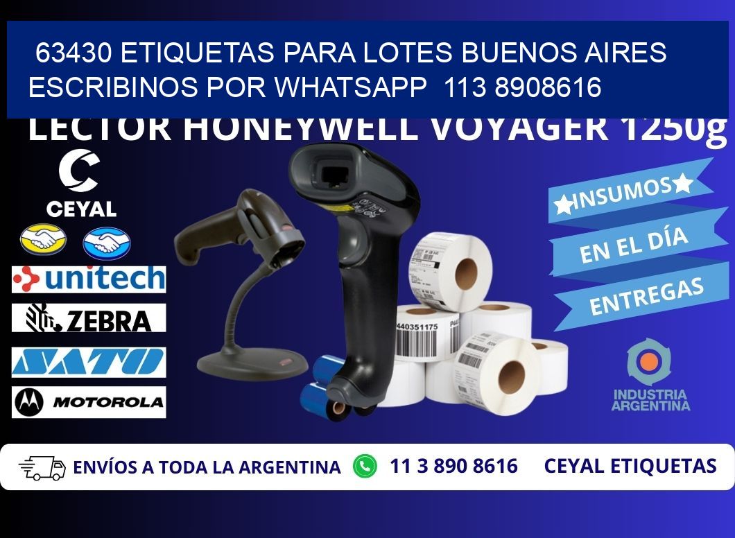 63430 ETIQUETAS PARA LOTES BUENOS AIRES ESCRIBINOS POR WHATSAPP  113 8908616