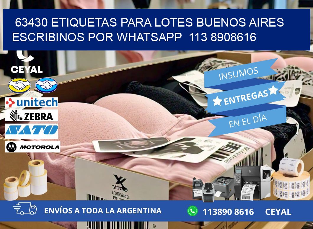 63430 ETIQUETAS PARA LOTES BUENOS AIRES ESCRIBINOS POR WHATSAPP  113 8908616