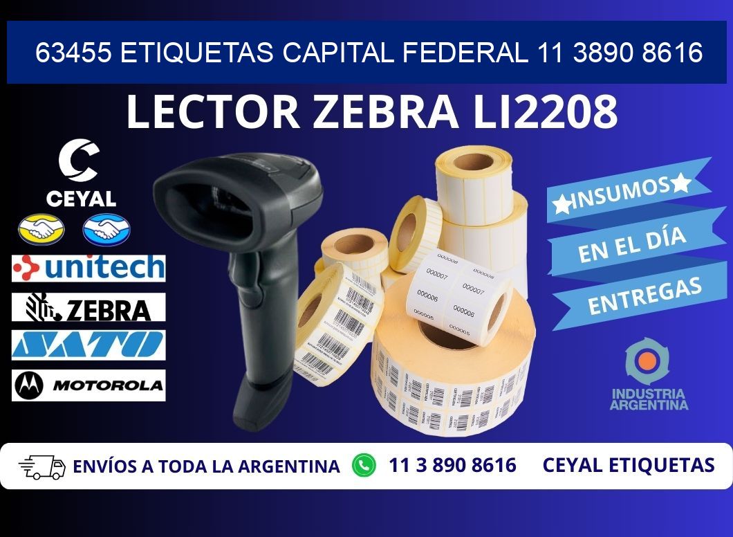 63455 ETIQUETAS CAPITAL FEDERAL 11 3890 8616