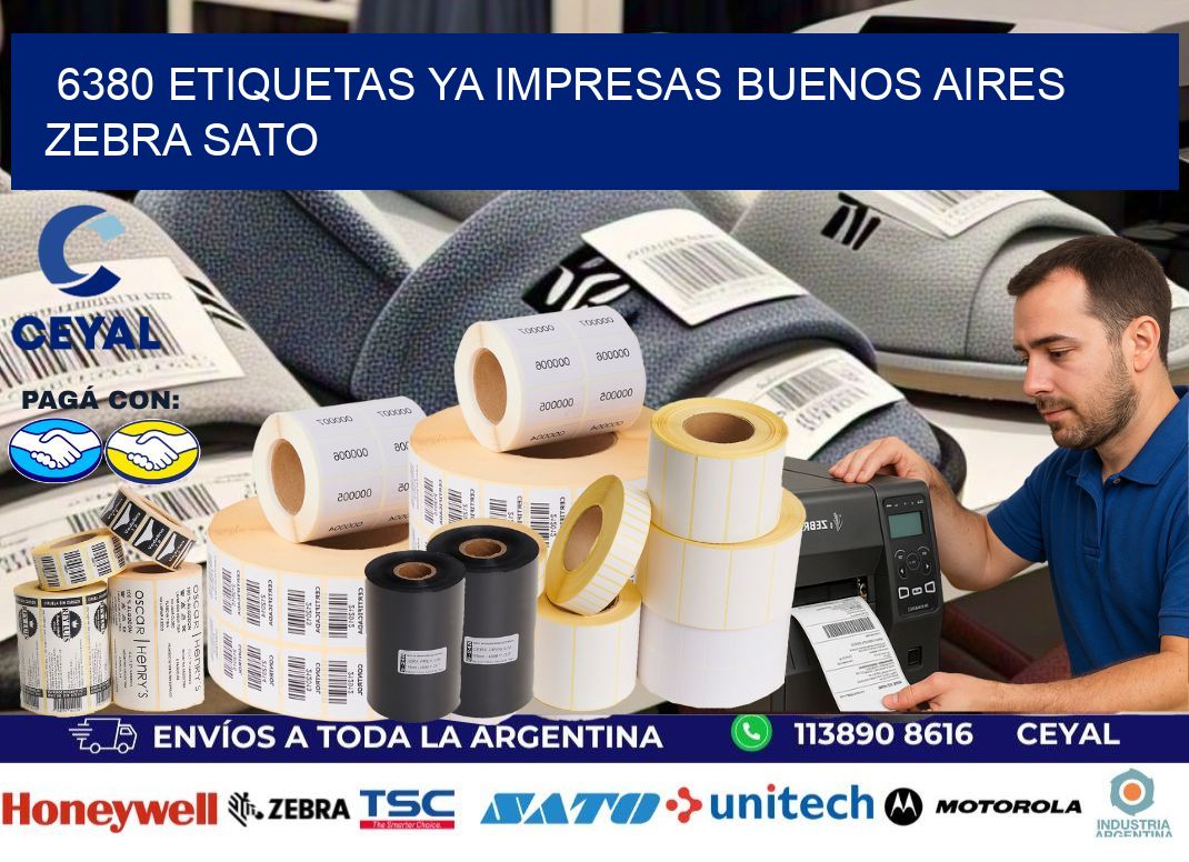 6380 ETIQUETAS YA IMPRESAS BUENOS AIRES ZEBRA SATO