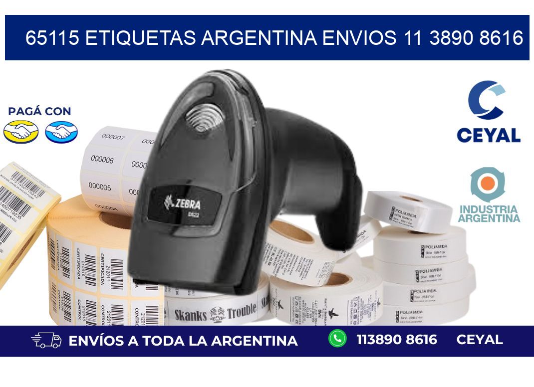 65115 ETIQUETAS ARGENTINA ENVIOS 11 3890 8616