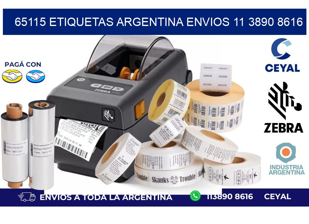 65115 ETIQUETAS ARGENTINA ENVIOS 11 3890 8616