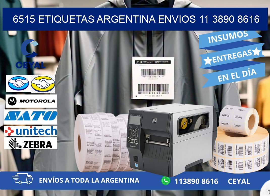 6515 ETIQUETAS ARGENTINA ENVIOS 11 3890 8616