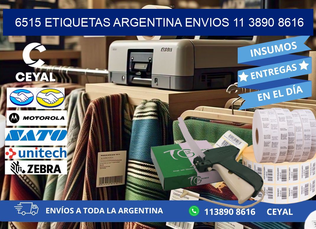 6515 ETIQUETAS ARGENTINA ENVIOS 11 3890 8616