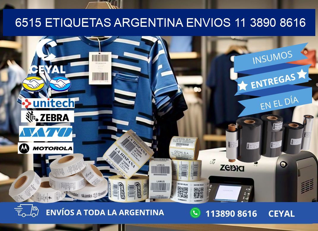 6515 ETIQUETAS ARGENTINA ENVIOS 11 3890 8616