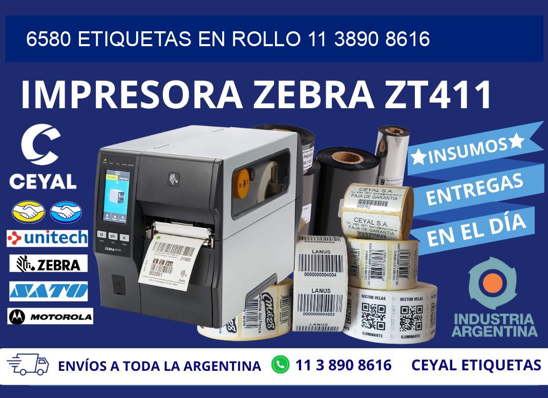 6580 ETIQUETAS EN ROLLO 11 3890 8616