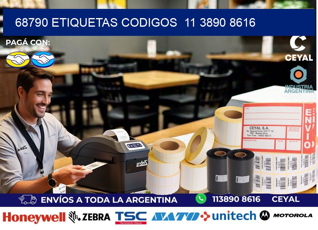 68790 ETIQUETAS CODIGOS  11 3890 8616