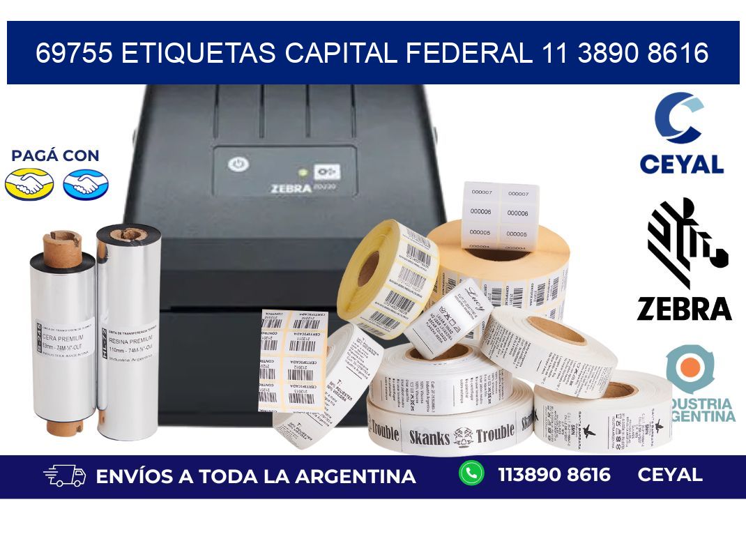 69755 ETIQUETAS CAPITAL FEDERAL 11 3890 8616