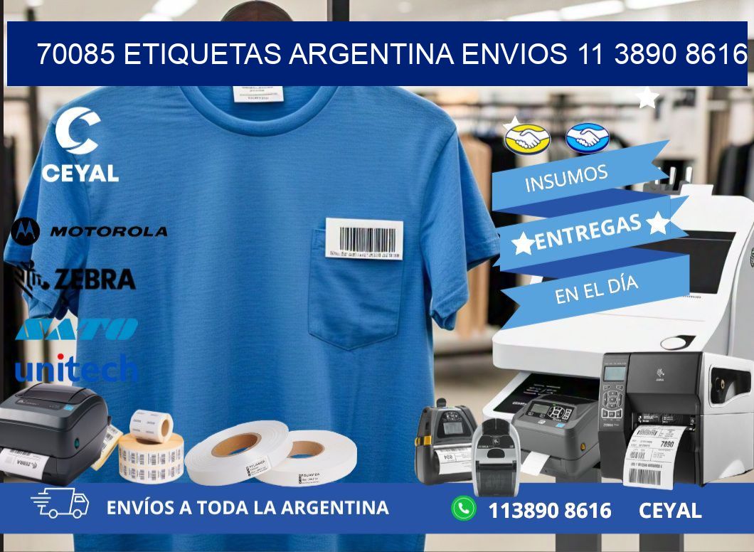 70085 ETIQUETAS ARGENTINA ENVIOS 11 3890 8616